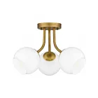 Plafonnier semi encastré Quoizel Lighting QSF5613WS Oberlin 3-Lumières 180W Laiton patiné