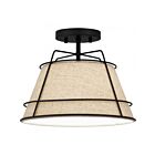 Plafonnier semi encastré Quoizel Lighting QSF5629MBK 1-Lumière 100W Noir mat