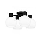 Plafonnier semi encastré Donahue Quoizel Lighting QSF6199MBK 400W 4 Lumières Noir mat