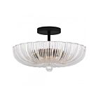Quoizel Lighting QSF6748MBK Belmond 3-Lumières 180W Noir mat Plafonnier semi-encastré