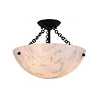 Quoizel Lighting QSF6751MBK Baylor 3-Lumières 180W Noir mat Plafonnier semi-encastré