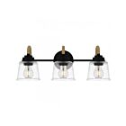 Quoizel Lighting SEB8622MBK 3 lumières Noir mat 300W Seabreeze Applique de salle