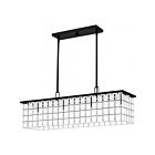 Lustre d'île Seigler Quoizel Lighting SGL434MBK 4100W 4 lumières Noir mat