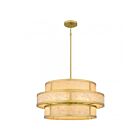 Quoizel Lighting STO2824BRG Stoneland 6-Lumières 100W Or brossé Suspendu