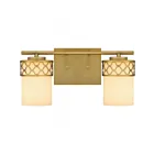Quoizel Lighting TEN8615AB 2 lumières Laiton vieilli 200W Tenley Applique de salle