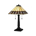 Lampe de table Quoizel Lighting TF16139MBK Tiffany 2-Lumières 150W Noir mat