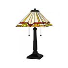 Lampe de table Quoizel Lighting TF16140MBK Tiffany 2-Lumières 150W Noir mat