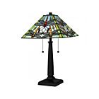 Lampe de table Quoizel Lighting TF16144MBK Tiffany 2-Lumières 150W Noir mat