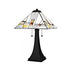 Lampe de table Quoizel Lighting TF16146MBK Tiffany 2-Lumières 150W Noir mat