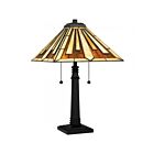 Lampe de table Quoizel Lighting TF5621MBK Tiffany 2-Lumières 120W Noir mat