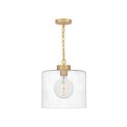 Mini suspendu Abner Quoizel Lighting ABR1512AB 100W 1 lumière laiton vieilli