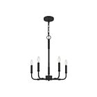 Lustre Abner Quoizel Lighting ABR5018MBK 300W 5 lumières noir mat