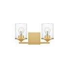 Applique de salle de bain Abner Quoizel Lighting ABR8614AB 200W 2 lumières laiton vieilli