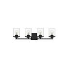 Applique de salle de bain Abner Quoizel Lighting ABR8628MBK 400W 4 lumières noir mat