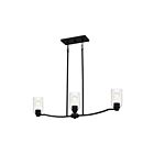 Chandelier pour îlot Acacia Quoizel Lighting ACA335MBK 300W 3 lumières noir mat