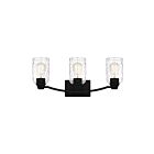 Applique de salle de bain Acacia Quoizel Lighting ACA8623MBK 300W 3 lumières noir mat