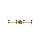 Applique de salle de bain Aria Quoizel Lighting ARI8631WS 400W 4 lumières laiton patiné