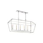 Chandelier pour îlot Aviary Quoizel Lighting AVY654PK 360W 6 lumières nickel poli