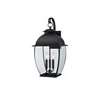 Lanterne d'extérieur Bain Quoizel Lighting BAN8411K 180W 3 lumières noir mystique