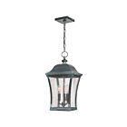 Lanterne d'extérieur Bardstown Quoizel Lighting BDS1910AGV 180W 3 lumières vert vieilli