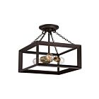 Plafonnier semi-encastré Brook Hall Quoizel Lighting BKH1714WT 300W 3 lumières bronze occidental