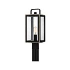 Lanterne de poteau Bramshaw Quoizel Lighting BRAM9007MBK 100W 1 lumière noir mat