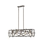 Chandelier pour îlot Brigham Quoizel Lighting BRH5042RT 500W 5 lumières bronze restauré