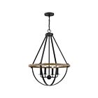 Suspendu Barlett Quoizel Lighting BRL2823EK 240W 4 lumières terre noire