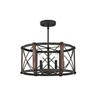 Plafonnier semi-encastré Baron Quoizel Lighting BRO1720MK 360W 6 lumières marcado noir