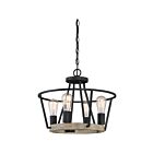 Plafonnier semi-encastré Brockton Quoizel Lighting BRT1717GK 400W 4 lumières frêne gris
