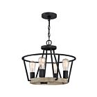 Suspendu Brockton Quoizel Lighting BRT2817GK 400W 4 lumières frêne gris