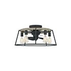 Lustre avec ventilateur Brockton Quoizel Lighting BRT3124GK 40W 5 lumières frêne gris