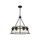 Lustre Brockton Quoizel Lighting BRT3525GK 600W 6 lumières frêne gris