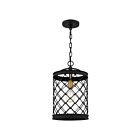Mini suspendu Calais Quoizel Lighting CAI1510EK 100W 1 lumière terre noire