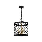 Suspendu Calais Quoizel Lighting CAI2814EK 240W 4 lumières terre noire