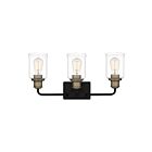 Applique de salle de bain Cox Quoizel Lighting COX8622MBK 300W 3 lumières noir mat