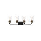 Applique de salle de bain Cox Quoizel Lighting COX8629MBK 400W 4 lumières noir mat