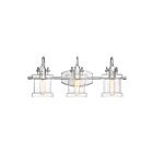 Applique de salle de bain Danbury Quoizel Lighting DNY8603C 300W 3 lumières chrome poli