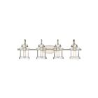 Applique de salle de bain Danbury Quoizel Lighting DNY8604BN 400W 4 lumières nickel brossé