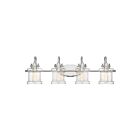 Applique de salle de bain Danbury Quoizel Lighting DNY8604C 400W 4 lumières chrome poli