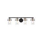 Applique de salle de bain Emerson Quoizel Lighting EMR8604MBK 400W 4 lumières noir mat