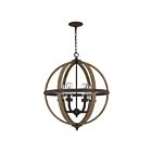 Suspendu Fusion Quoizel Lighting FSN3525RK 360W 6 lumières noir rustique