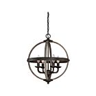 Suspendu Fusion Quoizel Lighting FSN5204RK 240W 4 lumières noir rustique