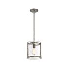 Mini suspendu Fortress Quoizel Lighting FTS1509MM 100W 1 lumière argent chiné