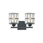 Applique de salle de bain Gibson Quoizel Lighting GIB8613MBK 200W 2 lumières noir mat