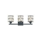 Applique de salle de bain Gibson Quoizel Lighting GIB8622MBK 300W 3 lumières noir mat
