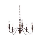 Lustre Holbrook Quoizel Lighting HK5005TC 300W 5 lumières brun toscan