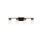 Applique de salle de bain Keesey Quoizel Lighting KEE8632MBK 100W 1 lumière noir mat