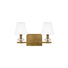 Applique de salle de bain Kelsey Quoizel Lighting KLS8616WS 60W 1 lumière laiton patiné