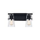 Applique de salle de bain Knox Quoizel Lighting KNX8614MBK 200W 2 lumières noir mat